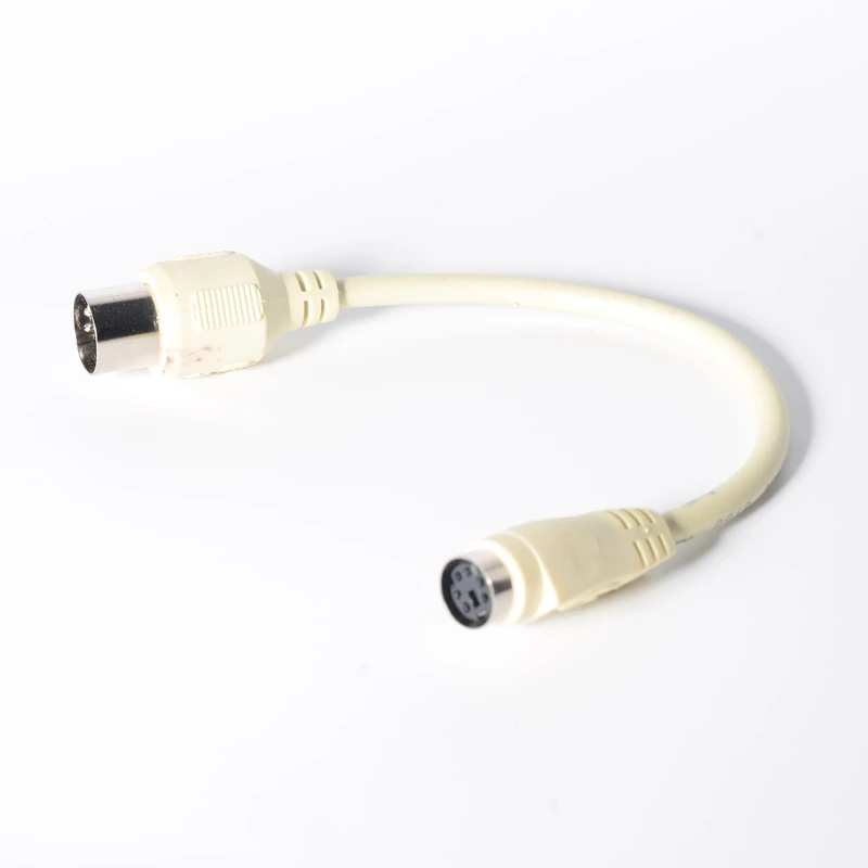 6 인치 in DIN5 at Male to Mini DIN6 PS/2 Female 키보드 어댑터 컨버터 케이블 코드, DIN5 5 핀-MDIN6 6 핀 M/F PC 리눅스 용