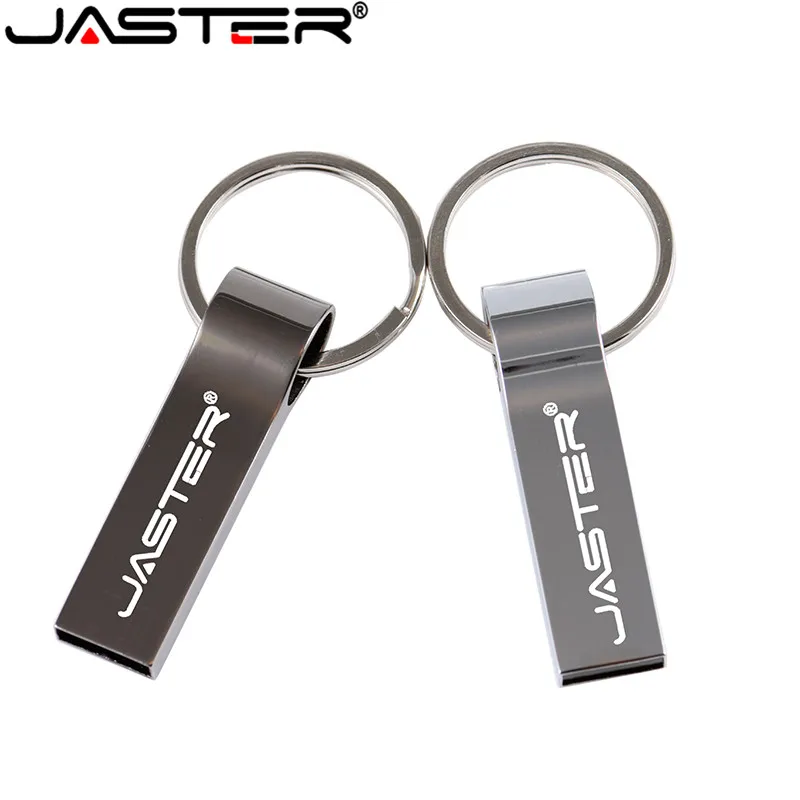 JASTER Tahan Air USB Flash Drive Logam Pen Drive 4GB 8GB 16GB 32GB 64GB Flashdisk USB flash Drive dengan Gantungan Kunci