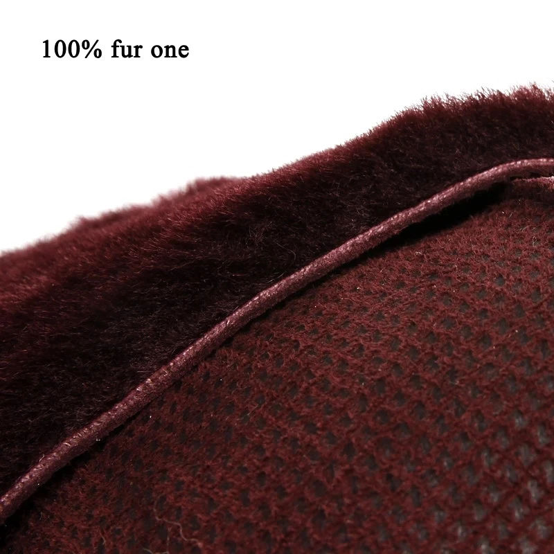 Winter Warm Fur Hat Men Women 100% Fur One Soft Watermelon Bonnet Female Fleece Portable Windproof Beanie male Wool Bomber Caps