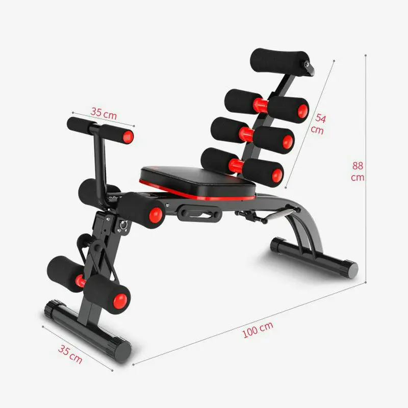 Abdominal Trainer Sit Up Bench Abs & Core Exercise Chair with Foam Roller Handles, Fitness Workout Machine