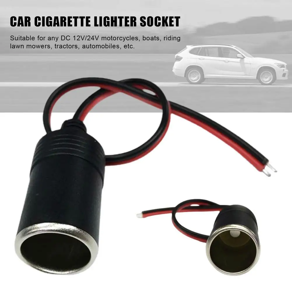 12V/24V Car Cigarette Lighter Socket Cigarette Lighter Adapter 10A120W Charger Cable Female Socket Plug Car Accessories