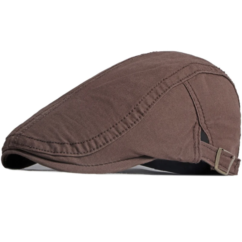 HT3670 Men Women Berets 100% Cotton Flat Cap Male Female Spring Summer Artist Painter Beret Hat Adjustable Beret Cap