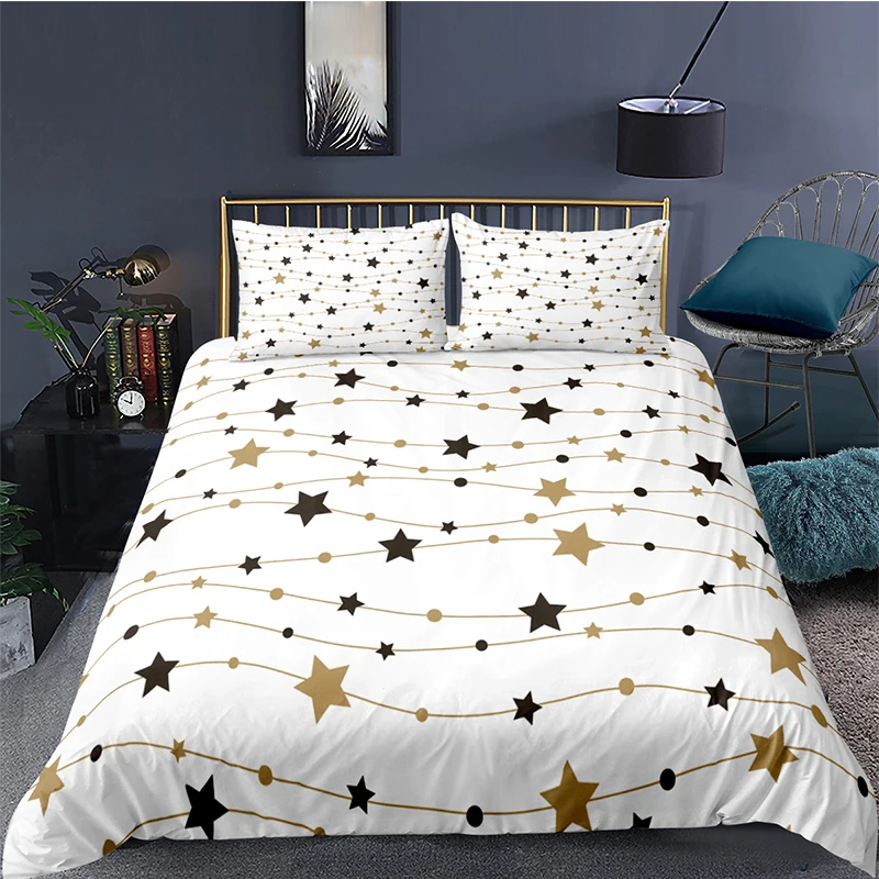 

Geometric Print Bedding Set Double Duvet Cover Sets Single Double Queen King Size Bedroom Bed Sets No Sheet