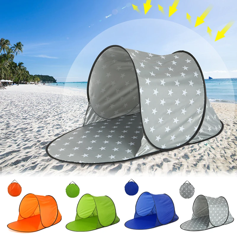 

Automatic Outdoor Camping Tent Waterproof Anti UV Beach Tent Ultralight Pop Up Tent Summer Sea Sun Shelters Awning Sunshade