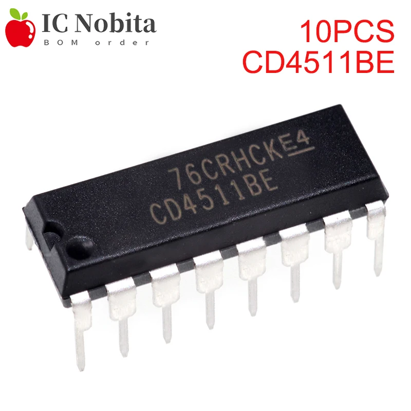 10PCS CD4511BE DIP-16 CD4511 4511BE New