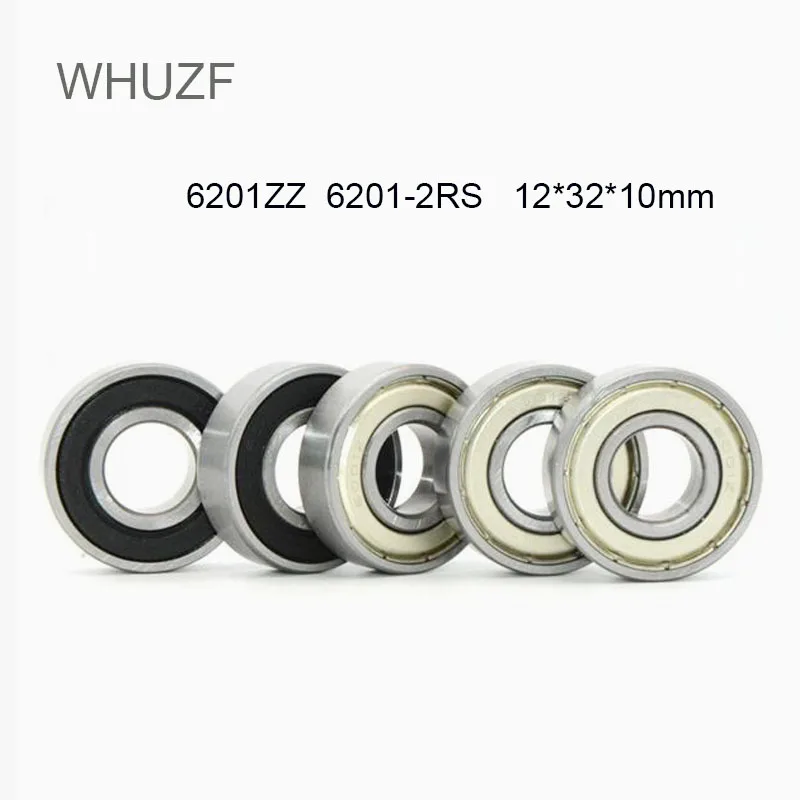 WHUZF 2/4PCS 6201 6201ZZ 6201RS 6201-2RS 2Z Deep Groove Ball Bearing 12X32X10mm Ball Bearing