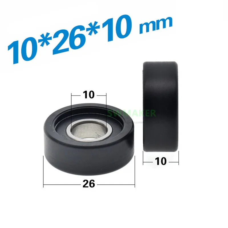 1pcs 10*26*10 mm 6900 plastic covered bearing pulley, POM, door and window / automation equipment guide wheel / drive pulley