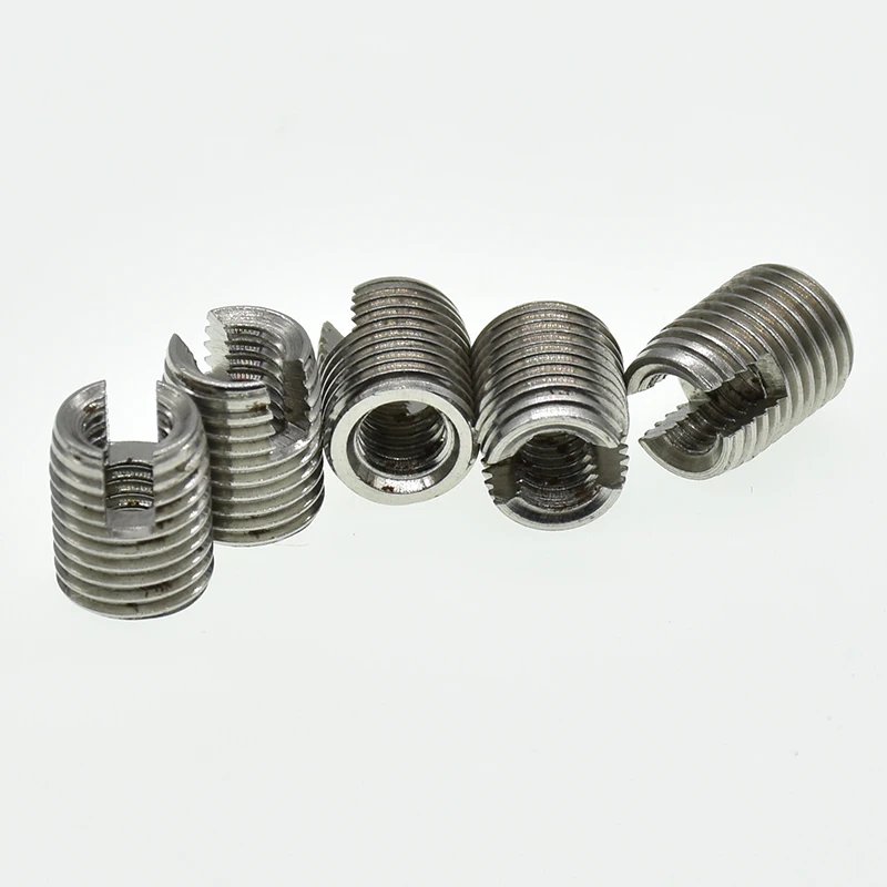 M2 M2.5 M3 M4 M5 M6 M8 M10 M12 stainless steel Threaded Inserts Metal Thread Repair Insert Self Tapping Slotted Screw Threaded