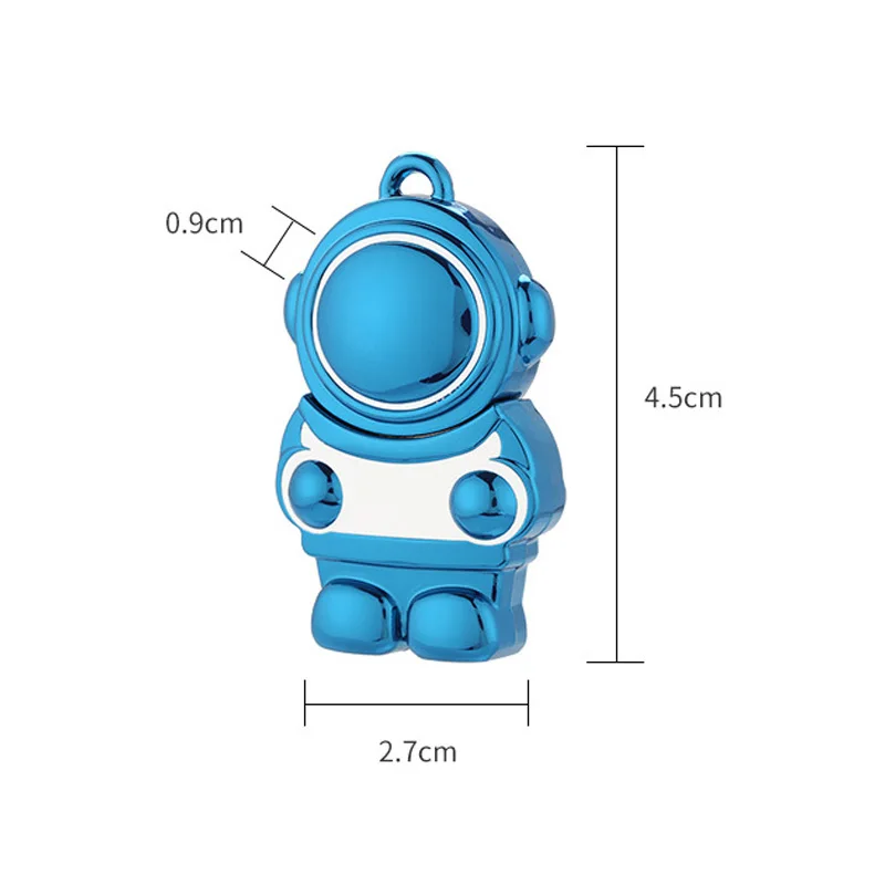 Memória flash de astronauta para dispositivos eletrônicos, metal, usb 128, 2.0 gb, memória flash