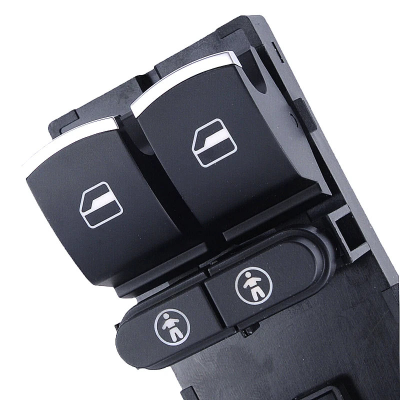 7P6959857 Chrome Master Power Window Switch Button for VW Touareg Touran Sharan 2010-2018