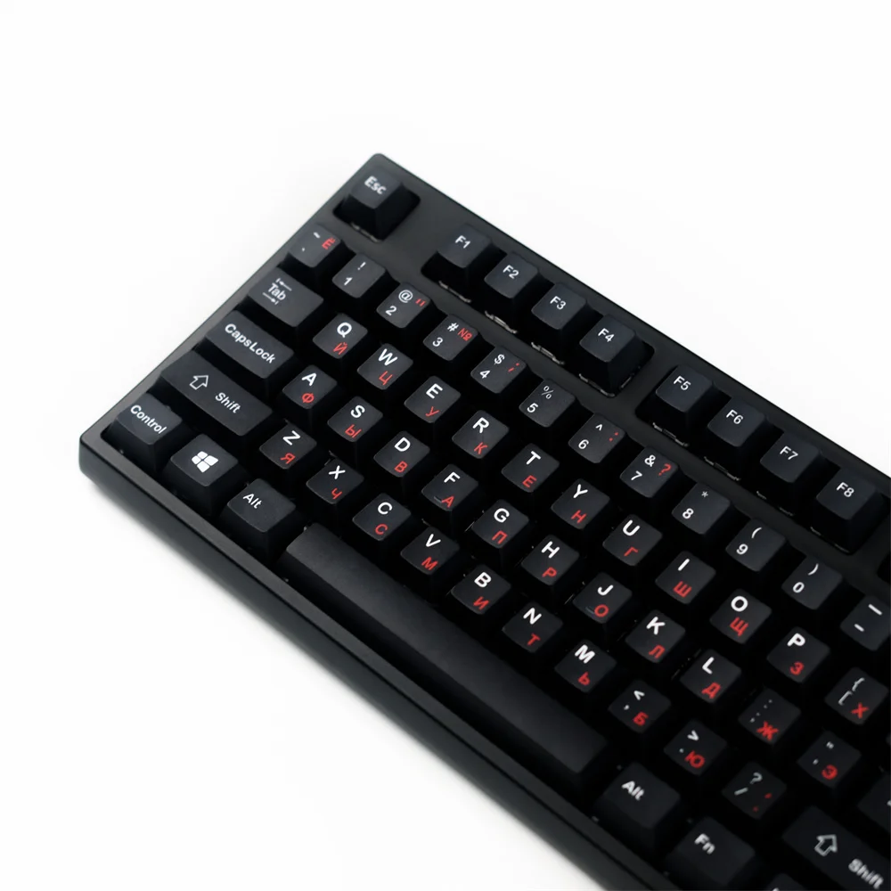 Dark War Russian Keycaps Cherry Profile Dye Sub PBT Material 2U 2.25U Shift Asian layout For Mechanical Keyboard Cherry Gateron