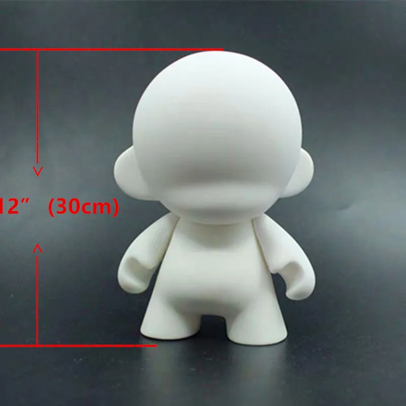 Kidrobot Big Dunny Toys, Soft Plastic, White Drawing Dolls, Sketch of Characters, DIY Vinyl Art Figure Toys, 13