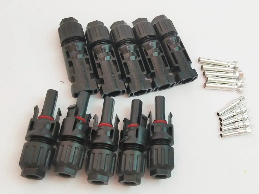 Latest 5 Pairs/lot Solar Connector male and female, Solar Panel Connector used for Solar Cable 2.5mm2 4mm2 6mm2