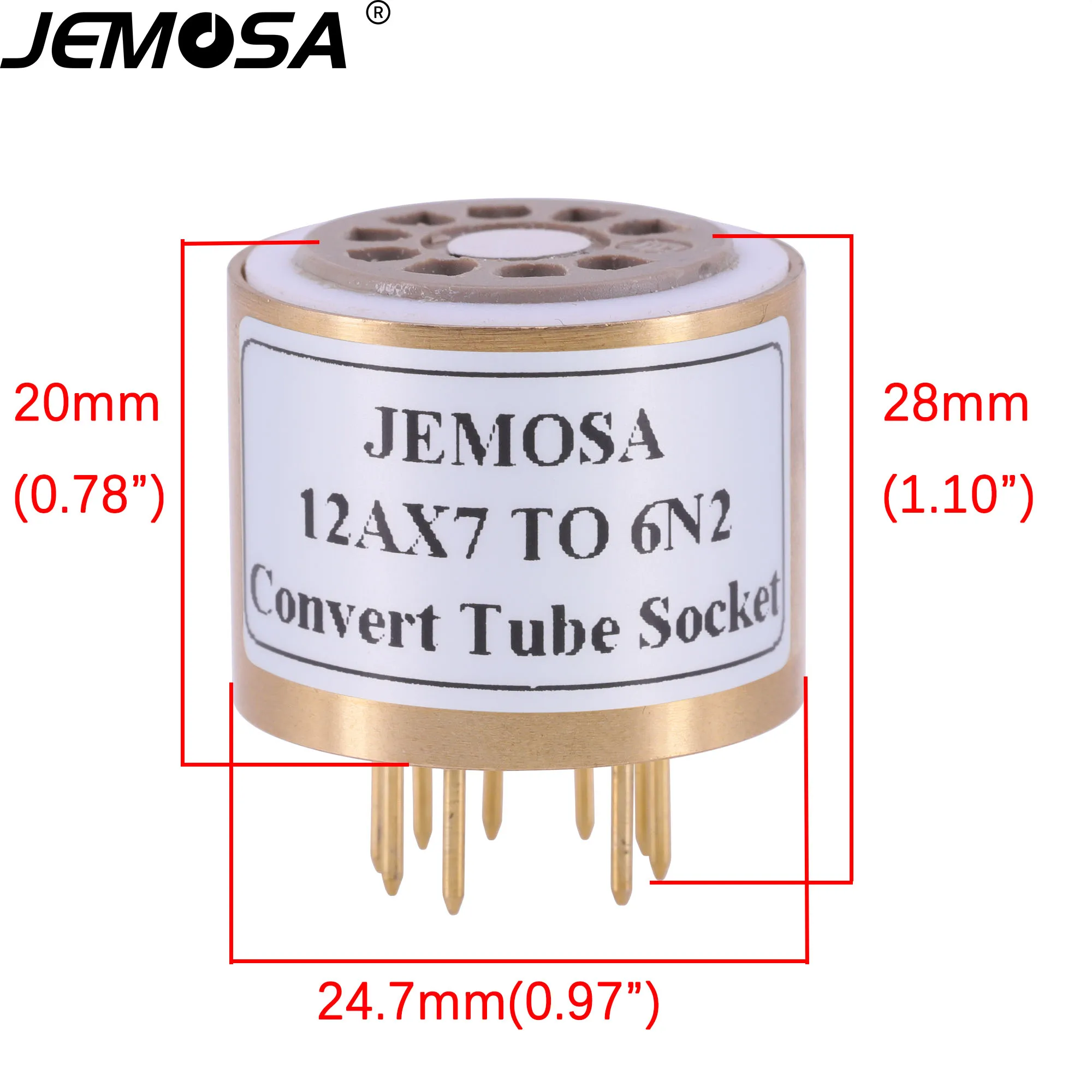 Amplificador de Audio de alta fidelidad, adaptador de enchufe de conversión de tubo de vacío, 12AX7, 12AU7, ECC82, ECC83 a 6N2, 6N1, 6N6, 6922, ECC88, E88CC, 1 unidad