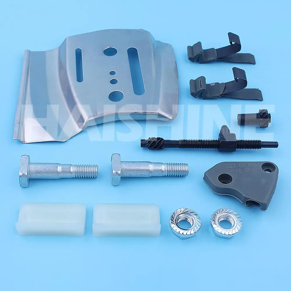 Catena di Bar Piastra di Regolazione Tenditore Noci Borchie A Vite Kit Per Husqvarna 362 365 372 372XP 371XP 385XP 390 390XP Motosega parti