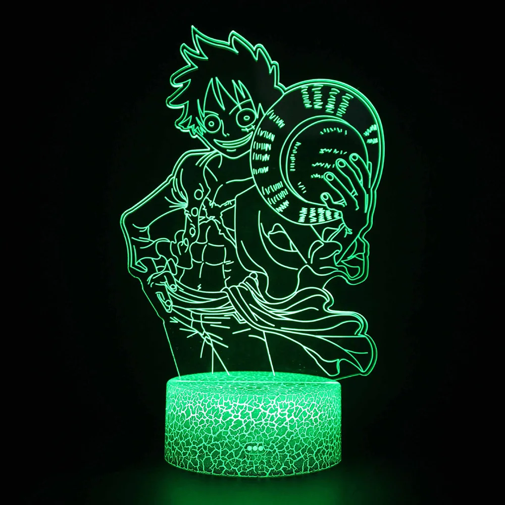 

Pirate Wang Lufei Series 3D Night Lamp Colorful Touch Remote Control Creative Led Table Lamp Gift Icon Light For Kids Bedside