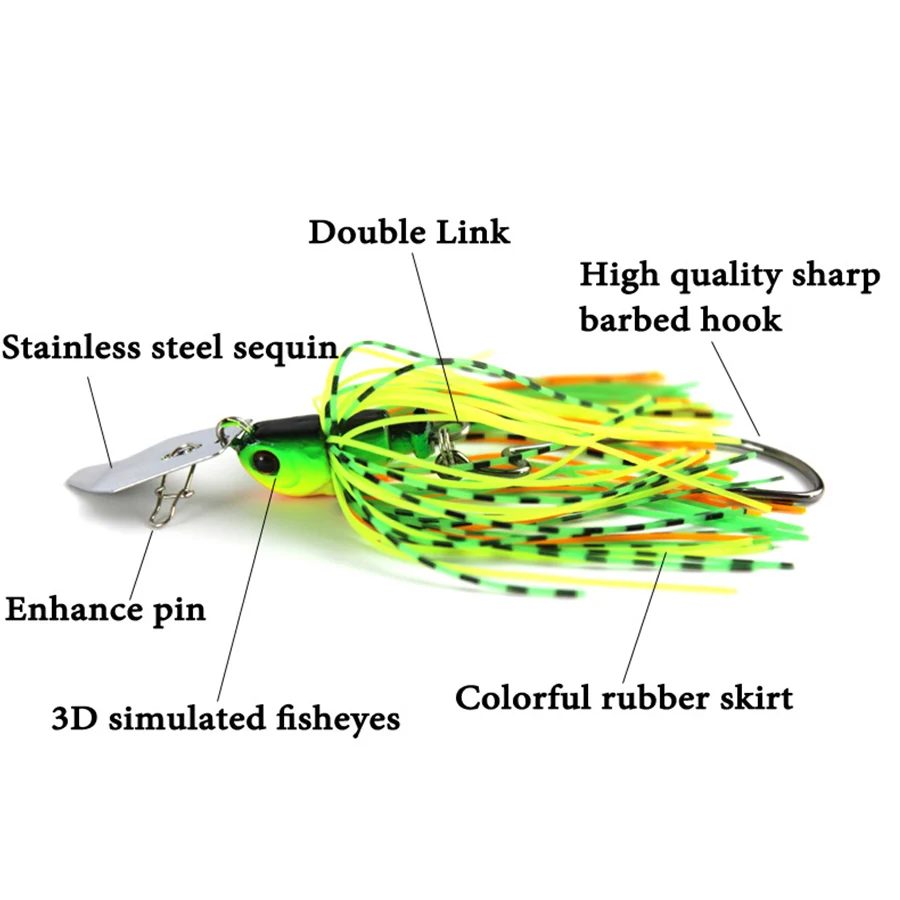 1pc Crankbait Tackle Fishing Lure Sea Chatterbait Spinnerbait Hard Bait Artificial Weights 15-20g Wobbler For Pike Fish Trolling