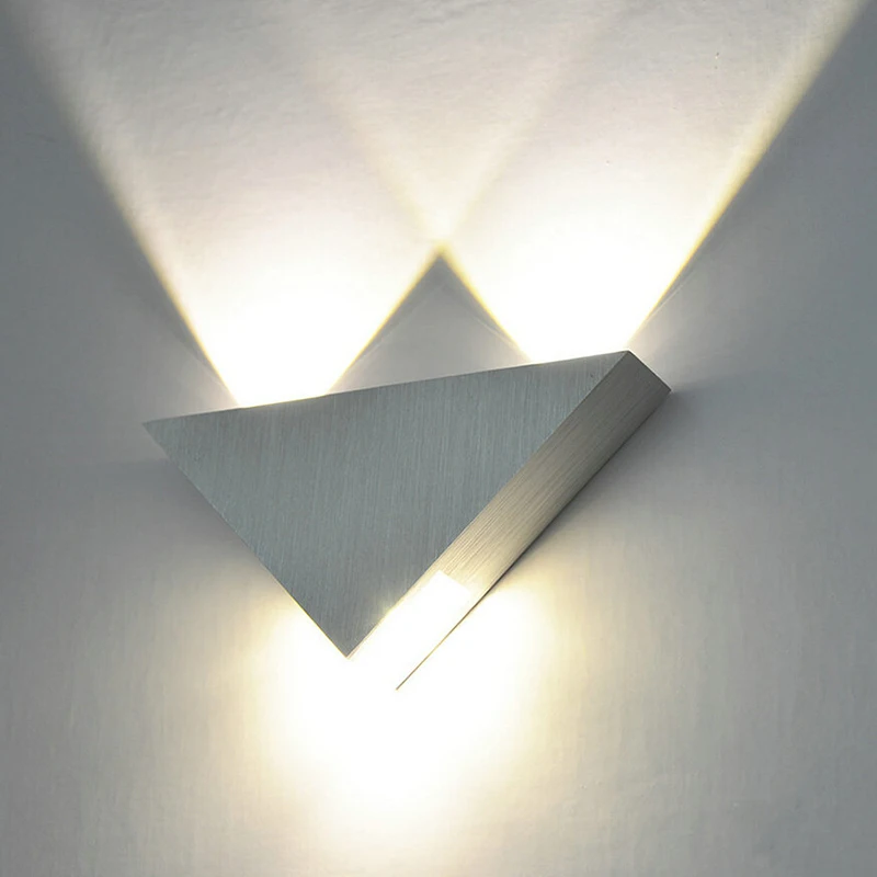 

3W Led Wall Lamp Aluminum Body Triangle Wall Light For Bedroom Home Lighting Luminaire Home Decoration Light Fixture Wall Lamp