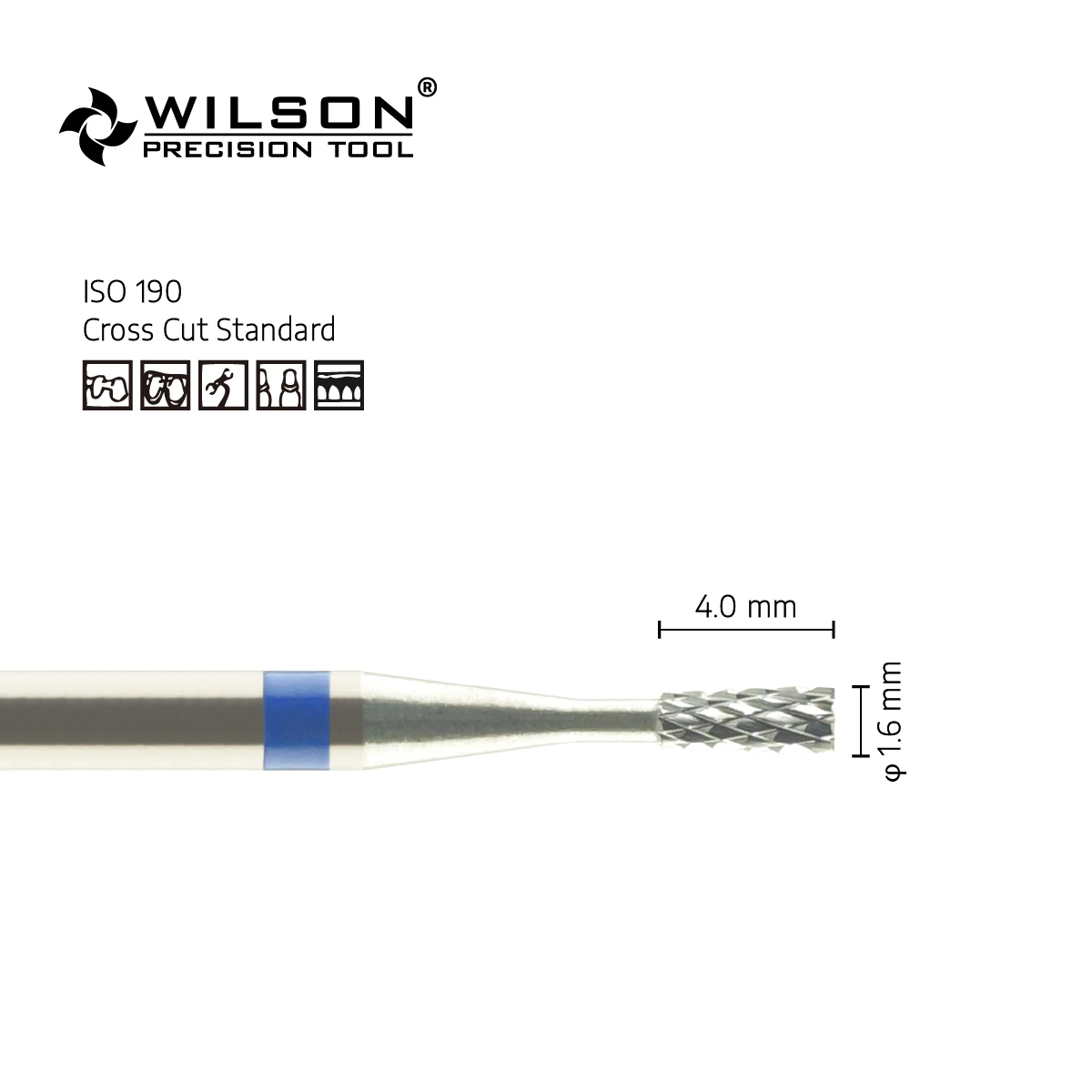 WILSON PRECISION TOOL 5000333 Pieza De Baja Velocidad Dental Tungsten Carbide Burs For Trimming Plaster/Acrylic/Metal