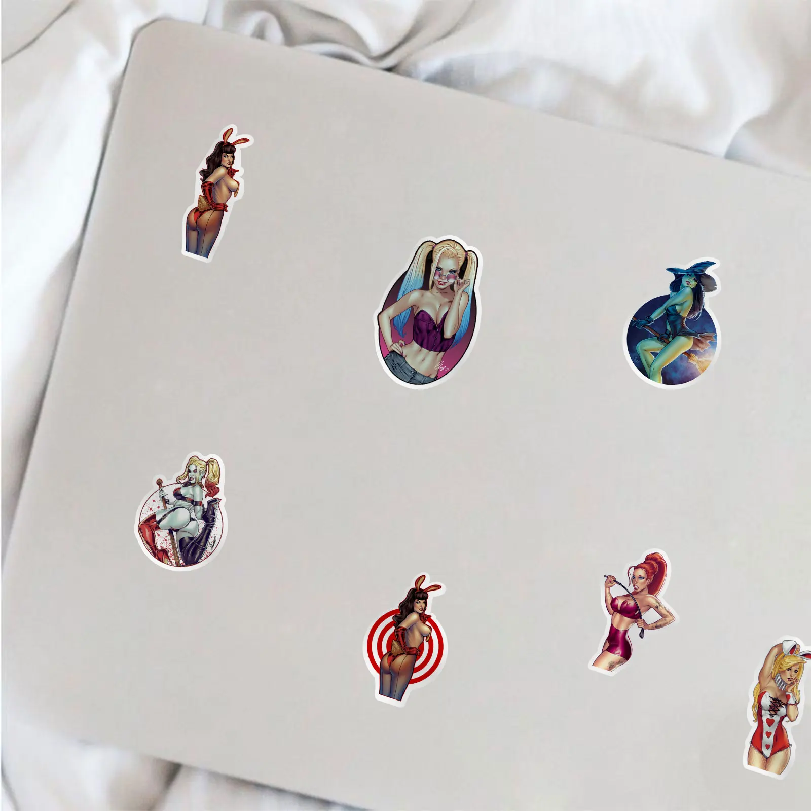 50pcs Fashion Mix Sexy Angel Devil Girls Temptation Stickers for Mobile Phone Laptop Luggage Case Skateboard Waterproof