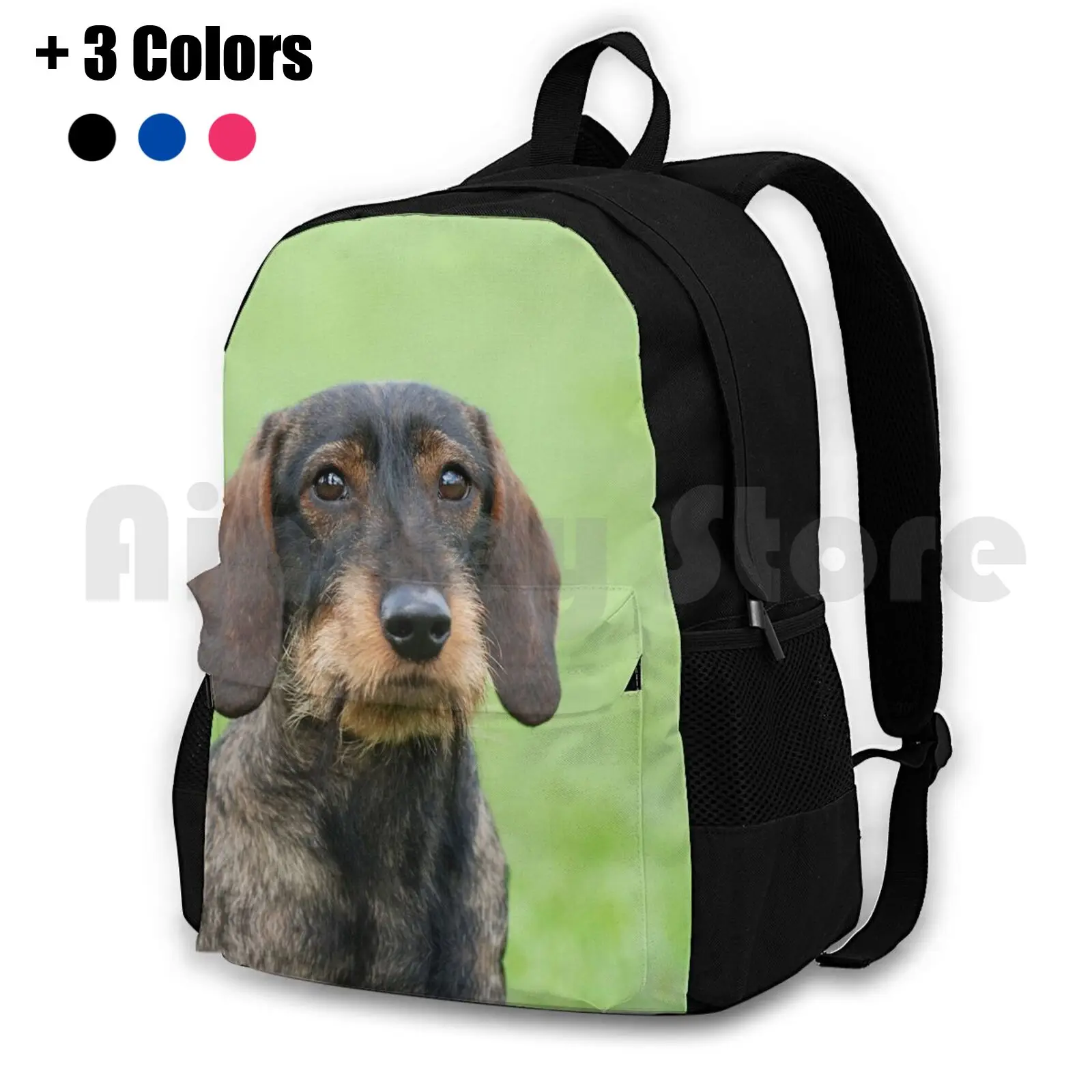 Wire-Haired Dachshund Outdoor Hiking Backpack Riding Climbing Sports Bag Wire Haired Dachshund Dachshund Hound Weenie Dog Doxie