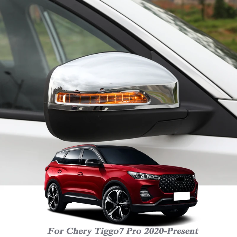 

2pcs Car Styling Sequin Covers For Chery Tiggo 7 Pro 2020-Present Rearview Mirror Cover Frame Trim ABS Exterior Auto Accessory