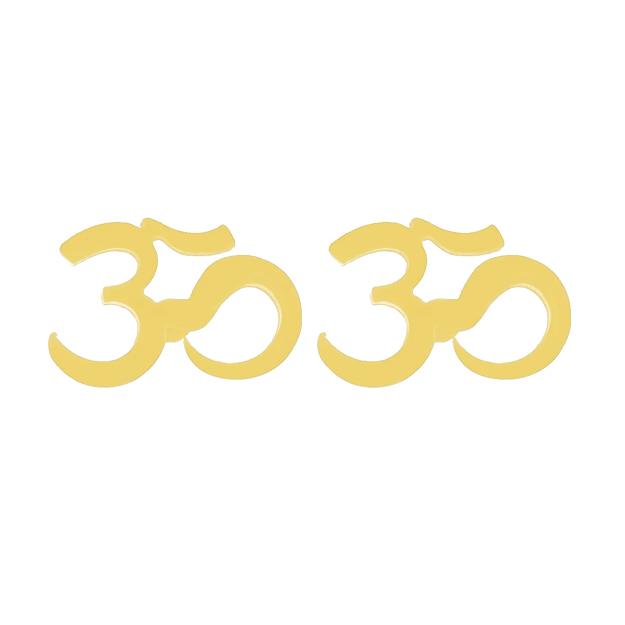 Tiny Stainless Steel OM Symbol Earings Women Jewelry Cute Motorcycle Meditation Yoga Stud Earrings Girls Personalize Jewelry