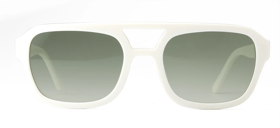 VE Designer Quadratische Sonnenbrille für Damen, Hochwertige Weiße Acetat-Sonnenbrille für Herren, Doppelbrücken-Design, Große Gläser, Oculos – Detail 12