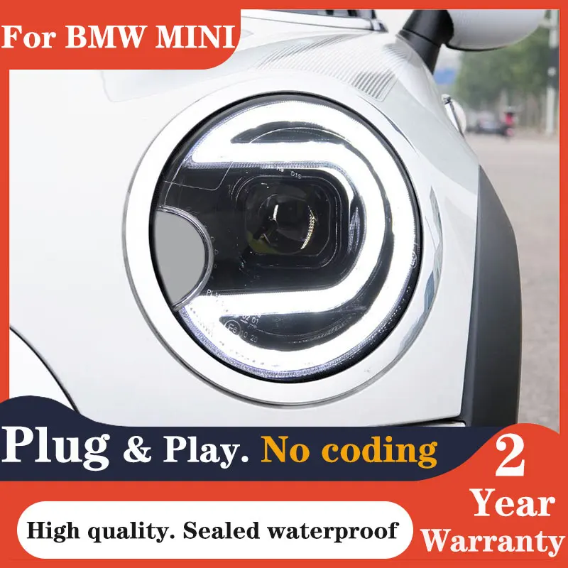 Car Accessories for BMW MINI Headlight assembly 2007-2013 mini R55 / R56 modified LED Headlight day line light