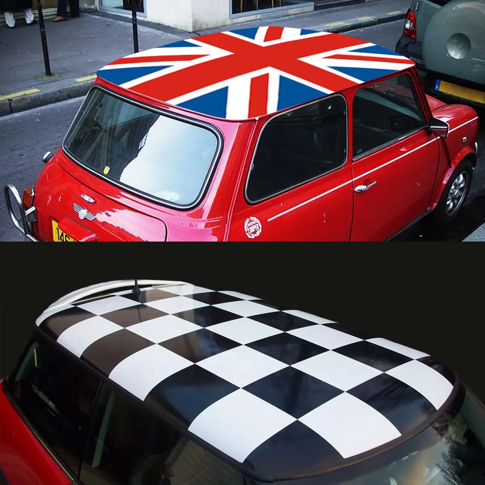 Kaufe Brandneuer Kunststoff-Aufkleber für Tankdeckel-Abdeckung mit schwarzer Flagge für Mini Cooper S JCW F56 im Auto-Styling zum Preis ab 35