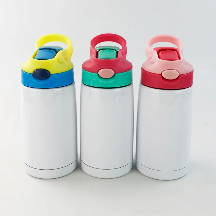 350ml Sublimation Blank Stainless Steel Drinking Water Bottle Sports Outdoor Thermos Flask Drink Bottle For Kids Children