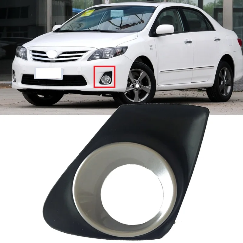 

Roavia Высококачественный передний бампер, крышка противотуманной фары, решетка для Corolla 2011 2012 2013, корпус противотуманной фары, крышка, рамка