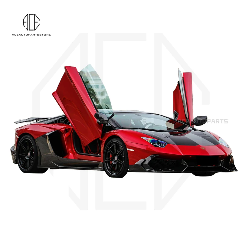 MSY Style Dry Carbon Front Rear Bumper Rear Spoiler engine Car Body Kit For Lamborghini Aventador LP700 LP720 LP750 11-19