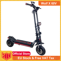 EU Stock Pre-sale Kaabo Wolf Warrior X 10inch 60V 28Ah Battery Double Motor 2200W Top speed 70 km/h Foldable Electric Scooter