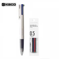 KACOGREEN EASY 4 Functions Pen Multifunction Pens 0.5mm Refill Black Blue Red Green Refill Gel Pen for Office School/OEM Refill