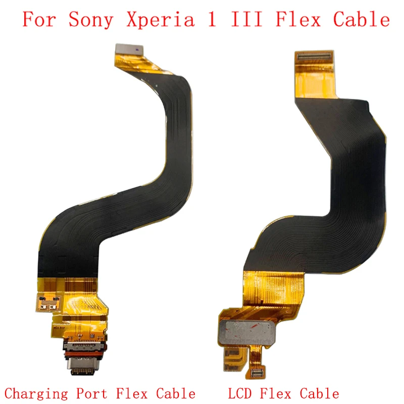 USB Charging Port Connector Flex Cable For Sony Xperia 1 III LCD Flex Cable Replacement Repair Parts