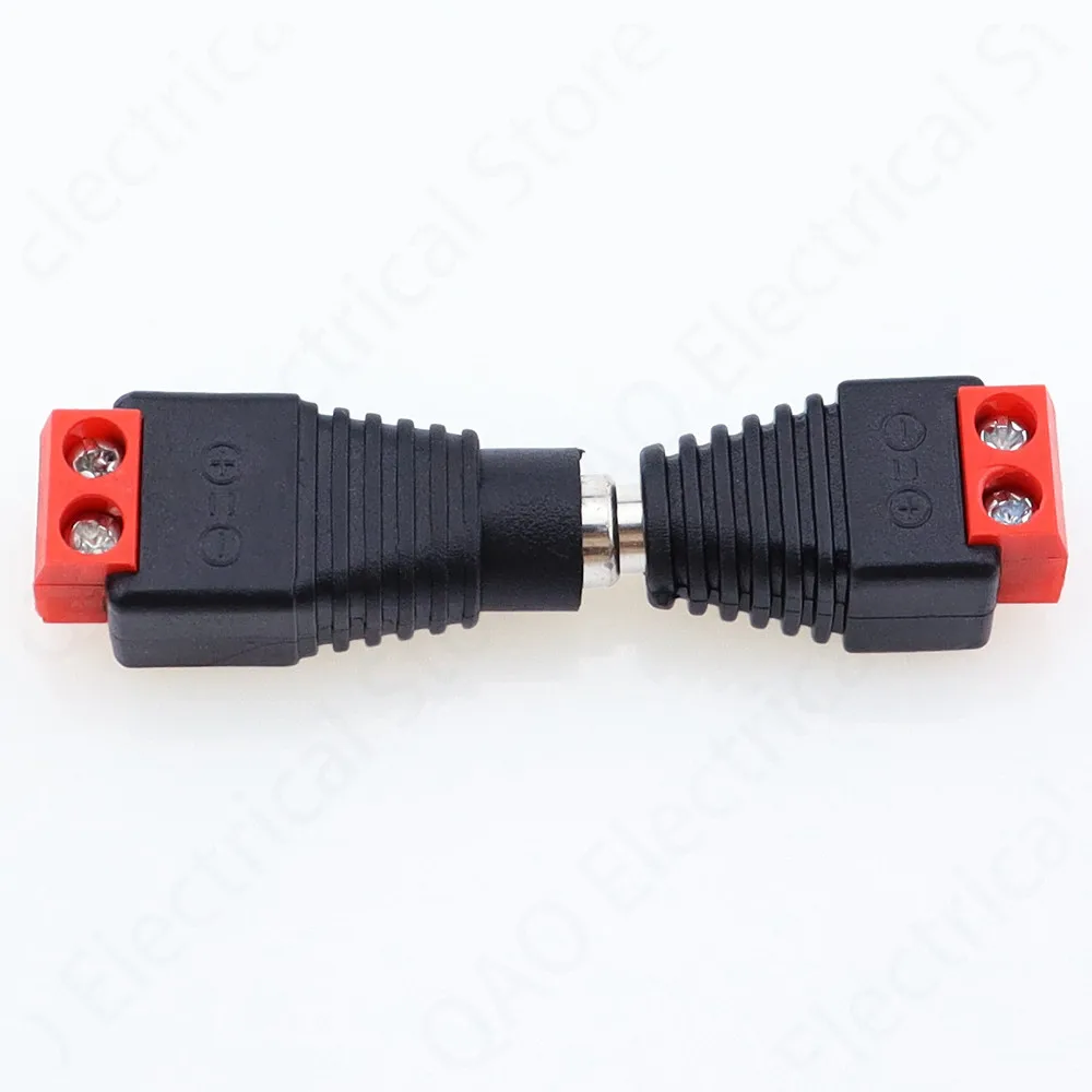 1 sets Male + Female 12V 2.1x5.5MM DC Power Jack Plug Audio AUX free welding socket Connector