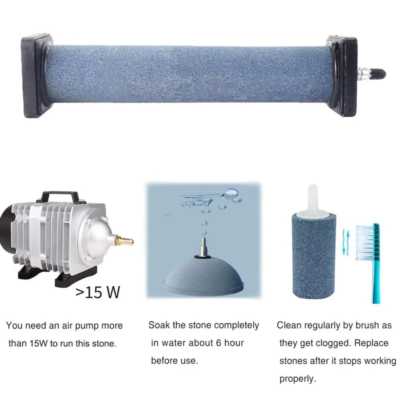 Luft Stein Zylinder Blase Diffusor Airstones für Aquarium Aquarium Sauerstoff Pumpe Hydrokultur Systeme – Detail 5