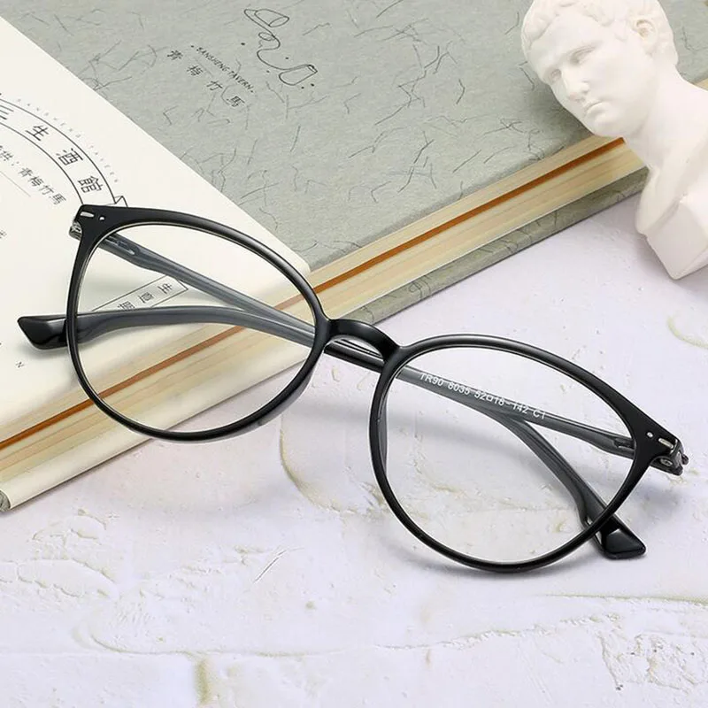 Retro Cat Eye Clear Lens Spectacle Women Myopia Optical Eyewear -0.5 -1 -1.5 -2 -2.5 -3 -3.5 -4 -4.5 -5 -5.5 -6