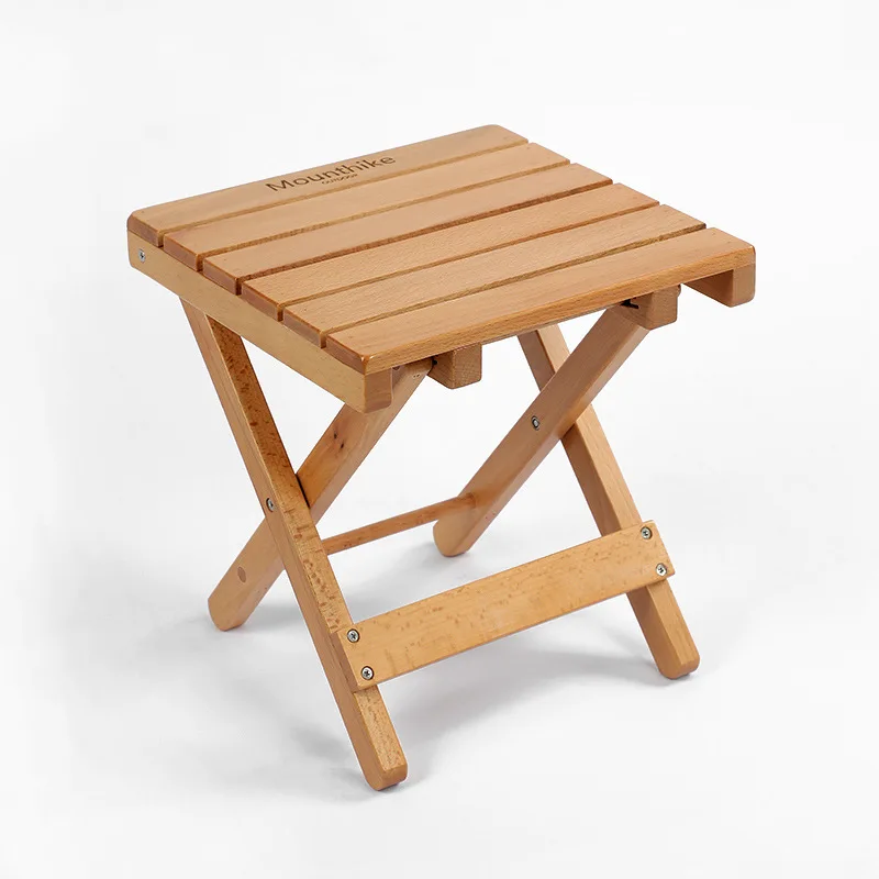 Portable Mini Camping Foldable Chair Kids Outdoor Wooden Bench Step Stool Travel Hiking BBQ Garden Party Shower Foot Rest