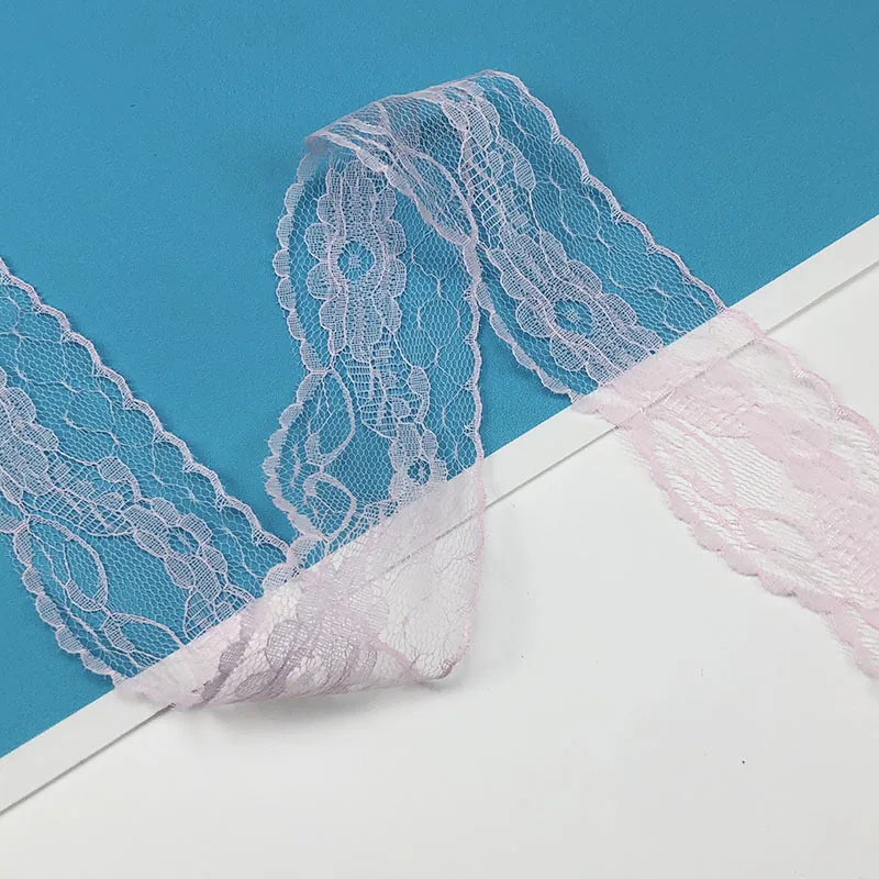 5 Metre/non-elastic lace DIY Colorful Lace Ribbon 55MM Width Trim Fabric DIY Embroidered Net Ribbon For Sewing Accessori