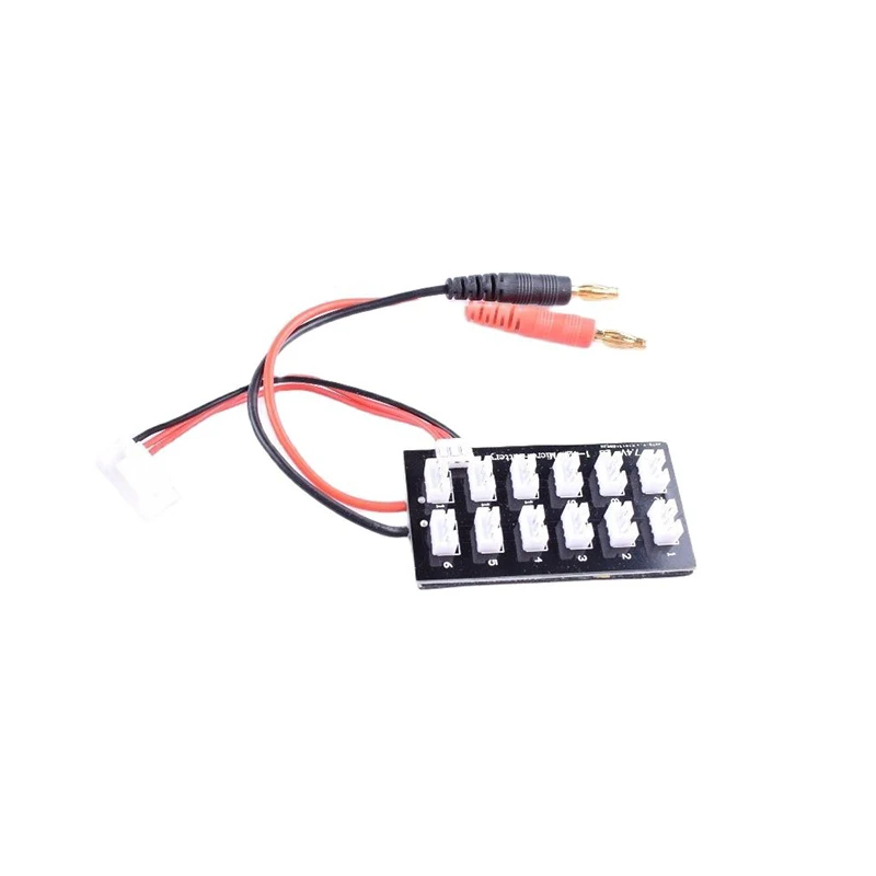 2S Parallel Charge Board 7.4V JST-PH2.0 with 4.0mm Banana Plug 2S LiPo Battery Charge Board for Balance Charger Imax B6