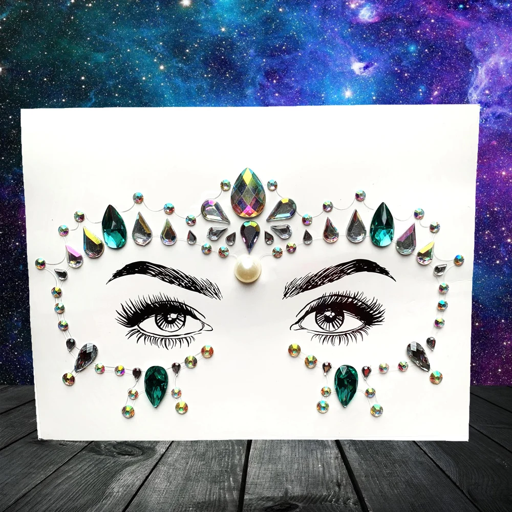 Crystal Eyes Sticker Diamond Face Decoration Fashion Body Art Paste For Party Show Easy To Use Eye Jewelry Cosmetic Styling Tool