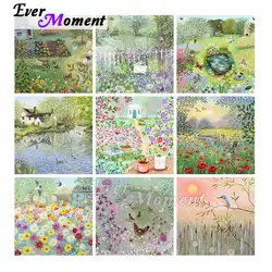 Ever Moment Diamond Modern Canvas Painting Cross Stitch Kits Art Bedroom Decoration Country Style Life Flower Garden DIY ASF2352