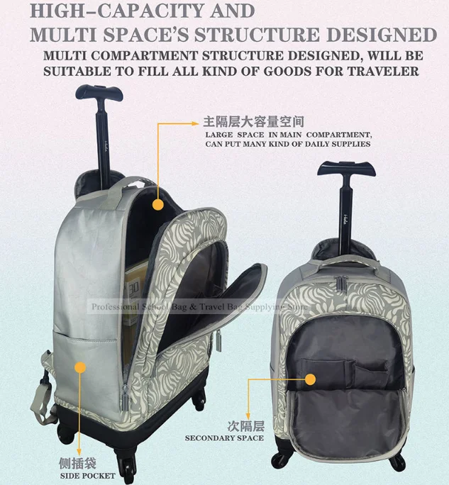 Travel Rolling Backpack Bags for teenagers School Trolley Bags with wheels for boys Children Trolley bags Wheeled Backpack Bags