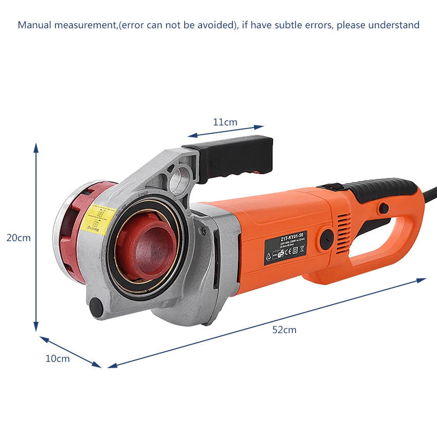 ZIT-KY01-50 Portable Handheld Electric Pipe Threader 2300W Industrial Pipe Threading Machine With 6 Die Power Tool 110V/220V