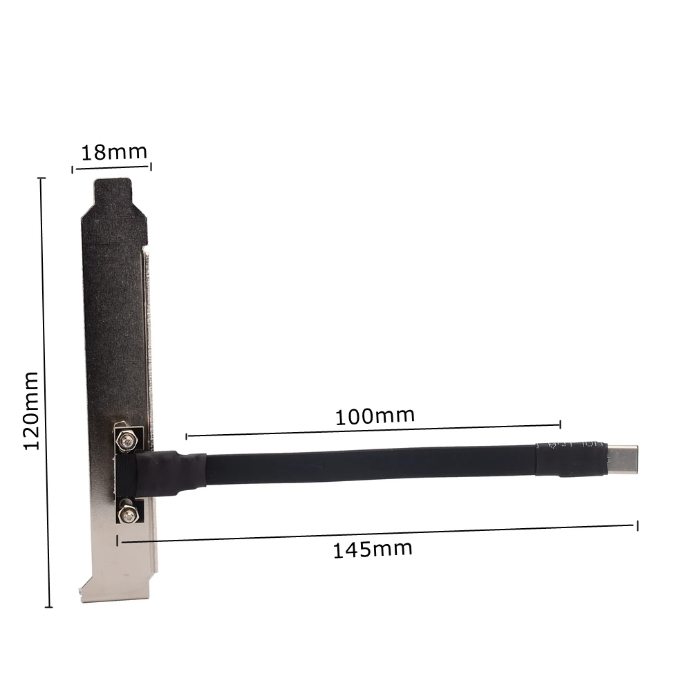 USB 3.1 タイプ C からタイプ C フラット延長ケーブル 90 度折りたたみ式オス - メス FPC コード ブラケット付き FPV 航空写真用