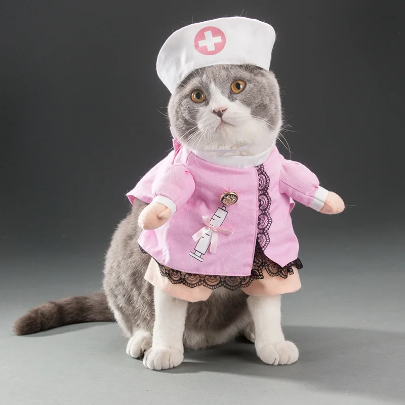 Cat Cosplay Suit For Cats Clothes Firecrackers Corsair Cowboy Cute Costumes Pirate Things Fancy Kitty Funny Dog Hat Accessories