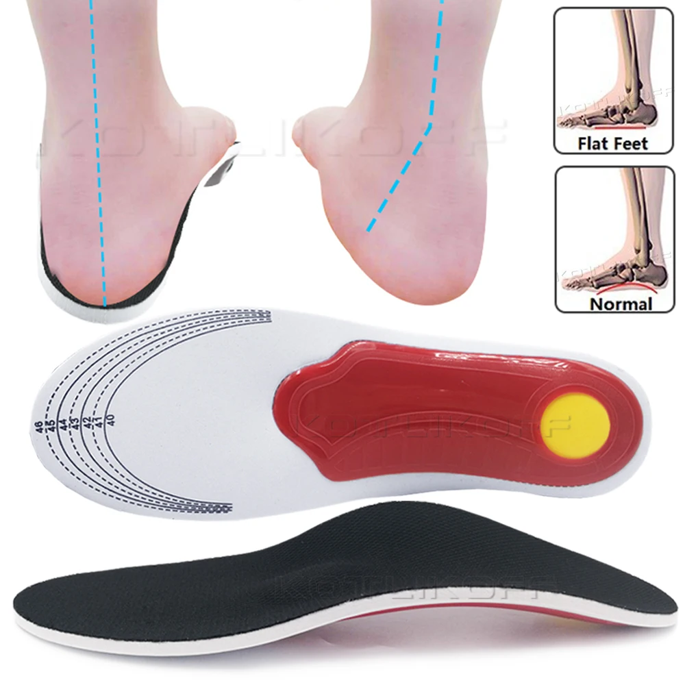 Premium Orthopedic Insoles Flat Feet Shoe Pads orthopedic Foot pain Insoles for Shoes Orthotic Gel High Arch Support Insoles