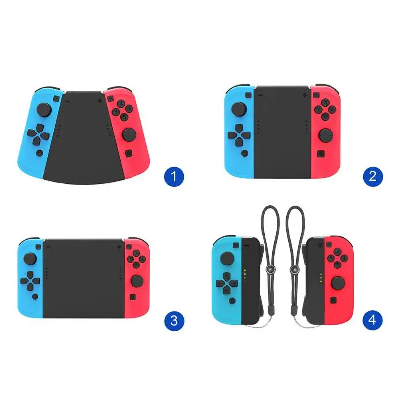 5-in-1-Verbindungsstück-Set Handgriffabdeckung für Nintendo Switch OLED Joy-Con Gamepad mit Hightech-Oberflächenbehandlung Zubehör – Detail 1